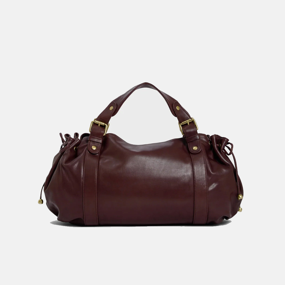 Large capacity soft leather tote bag