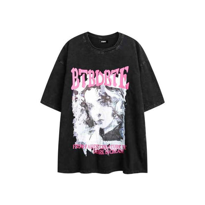 Wash and make old oil paintings printed T-shirt For Women | MuddyStock Originals MuddyStock