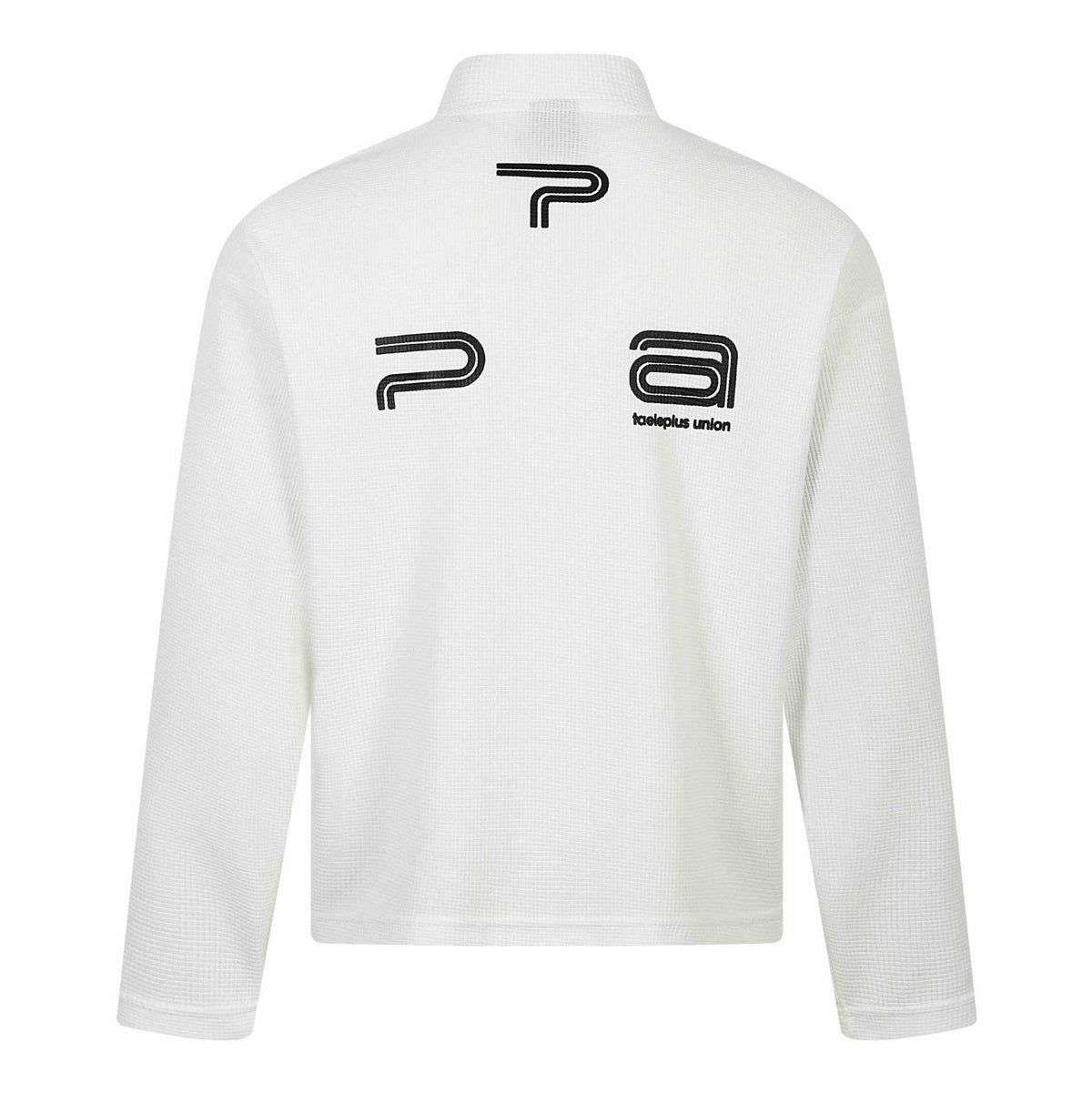 Half-High Neck Zipper Casual Printed Waffle Knit Long Sleeve T-Shirt For Men | MuddyStock Originals