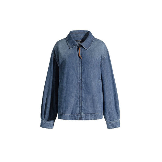 Denim Loose Zip-Up Vintage Denim Jacket for Women | MuddyStock Originals MuddyStock