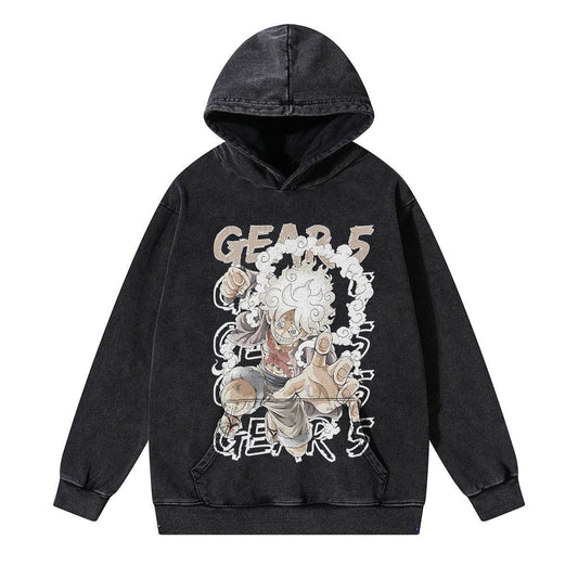 New Harajuku Japanese Street Pirate King Hoodie for Men | MuddyStock Originals W108-black MuddyStock