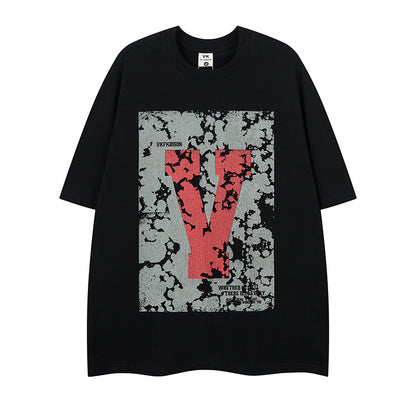 Short Sleeve T-Shirt for Men Streetwear Casual Loose Fit Tee | MuddyStock Originals Black MuddyStock