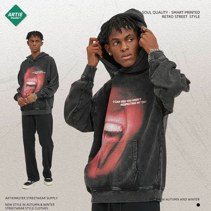 Distressed printed men's hoodie | MuddyStock Originals MuddyStock