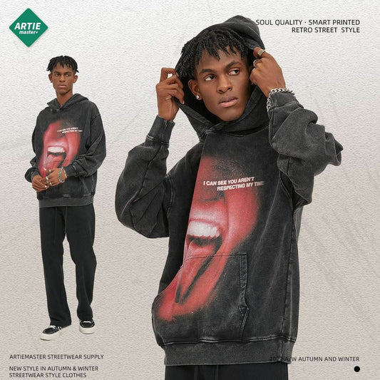 Distressed printed men's hoodie | MuddyStock Originals MuddyStock