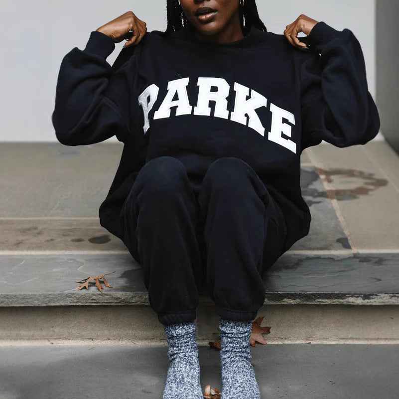 Round Neck Letter Print Sweatshirt For Women | MuddyStock Originals MuddyStock