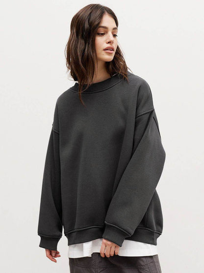 Loose Polar Fleece Sweatshirt For Women | MuddyStock Originals Dark Grey eprolo