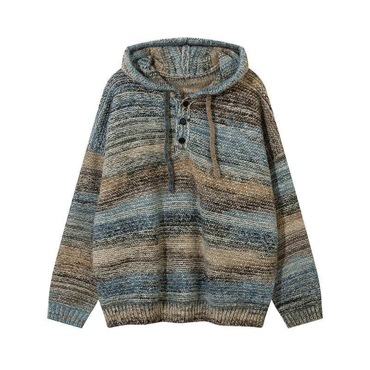 Gradient pullover hooded sweater for women MuddyStock