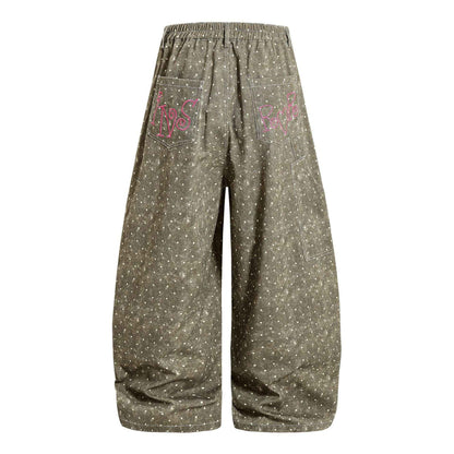 Wave dot denim jeans for women | MuddyStock Originals