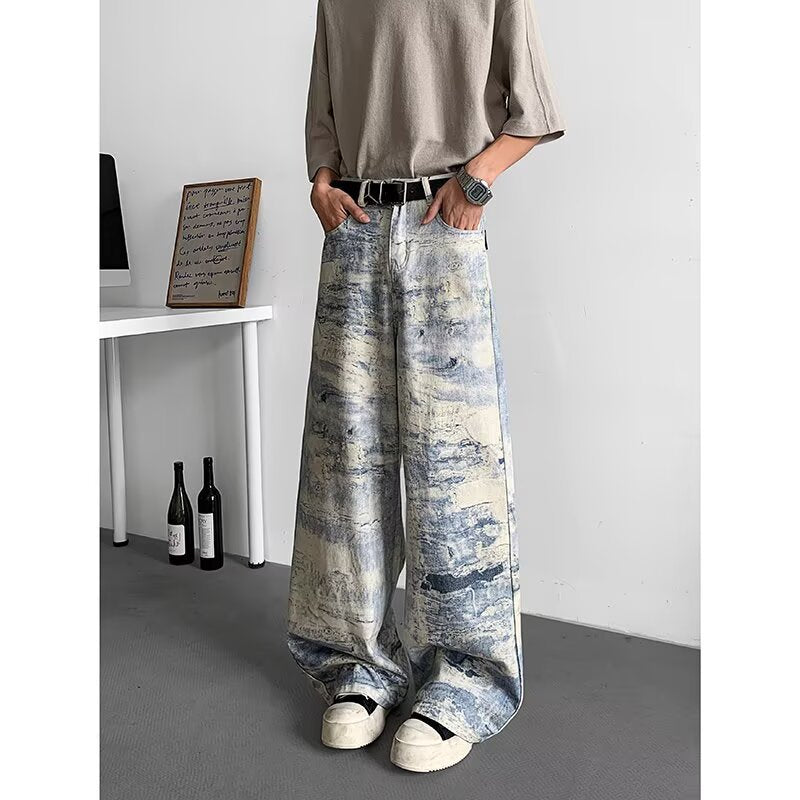 Tie dye camouflage jeans for men | MuddyStock Originals White MuddyStock