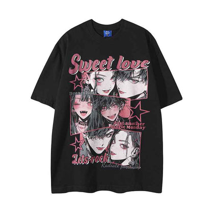 Retro Cartoon Comic Print Short Sleeve T-Shirt For Women | MuddyStock Originals MuddyStock