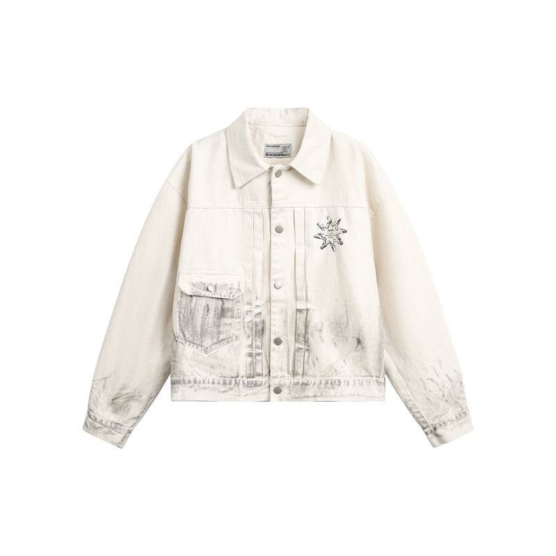 Washed Tie-Dye Retro Jacket Men And Women | MuddyStock Originals Apricot MuddyStock