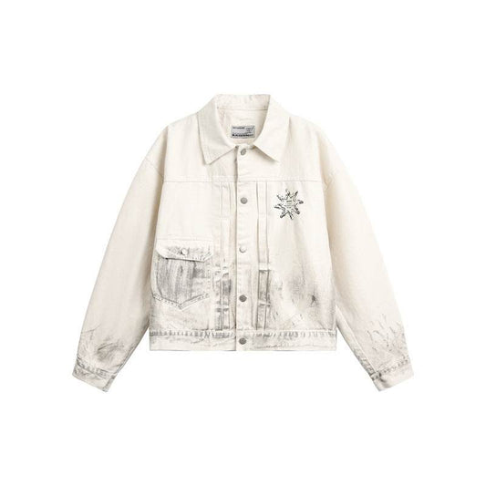Washed Tie-Dye Retro Jacket Men And Women | MuddyStock Originals Apricot MuddyStock