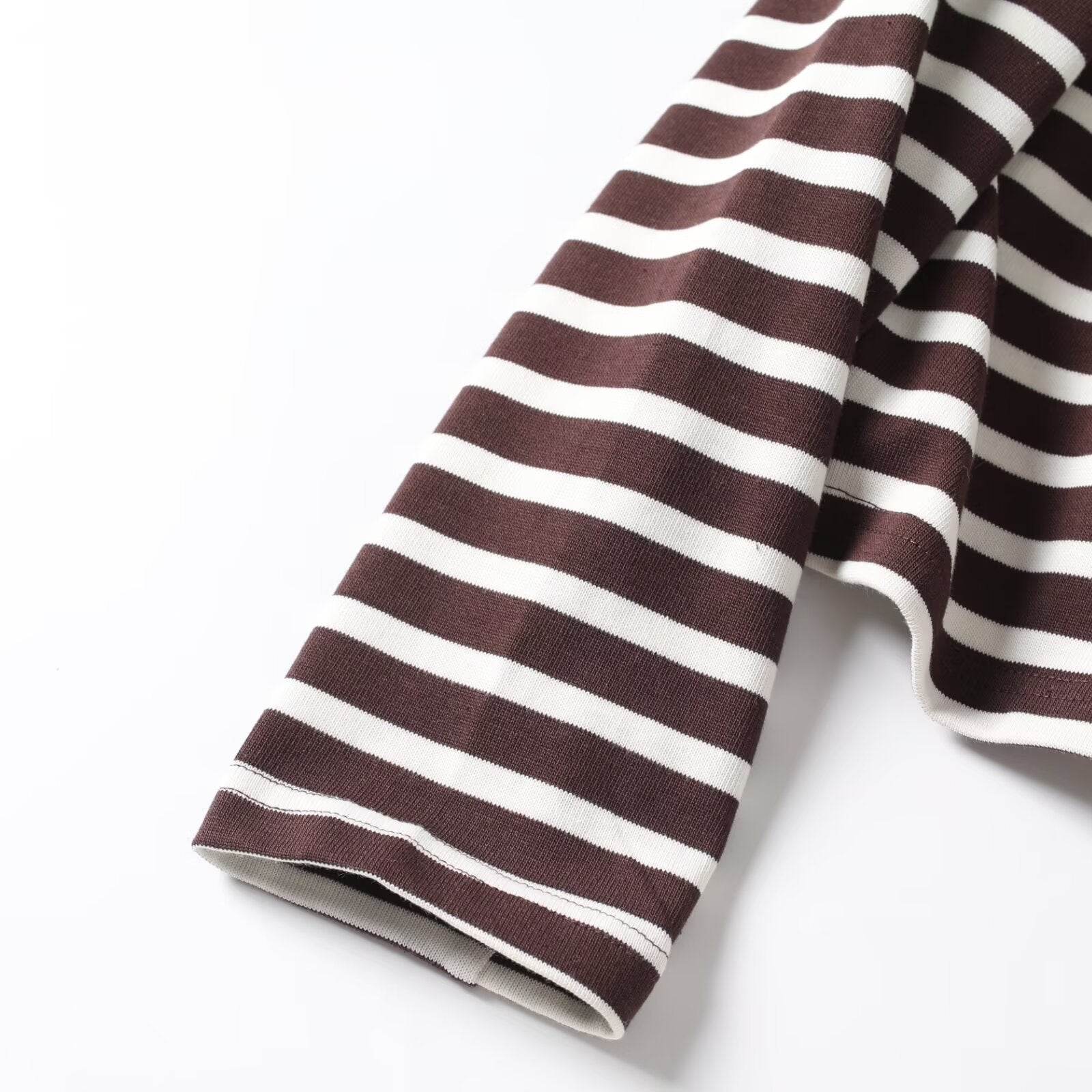 Casual versatile lapel striped pullover top for women | MuddyStock Originals MuddyStock