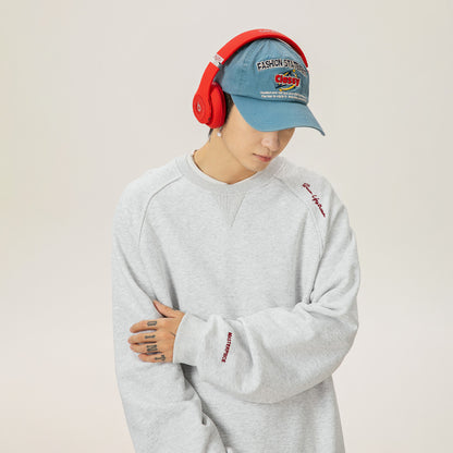 Round neck hoodie men's American letter embroidered | MuddyStock Originals MuddyStock