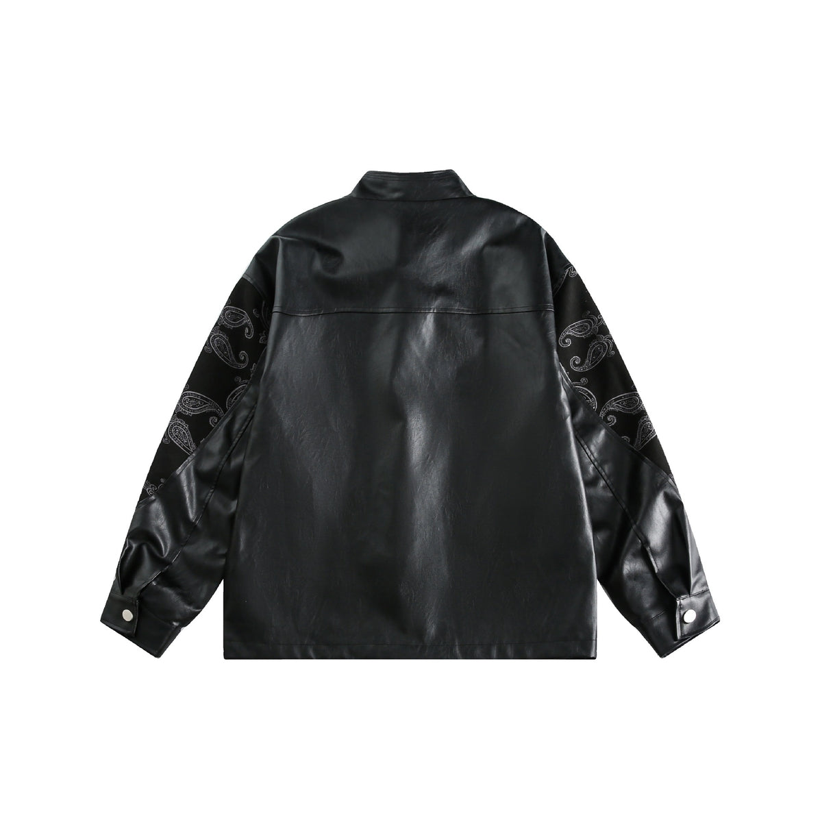 PU Leather Jacket with Patchwork Design for Women | MuddyStock Originals