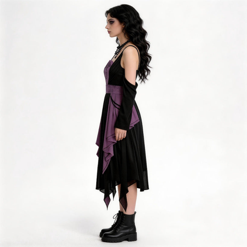 Gothic Women's Vampire Witch Dress For Halloween
