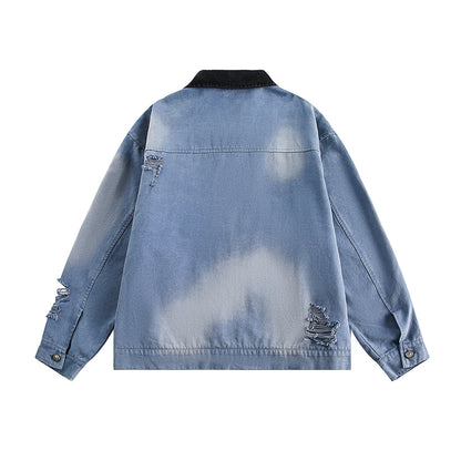 Washed denim jacket for women | MuddyStock Originals