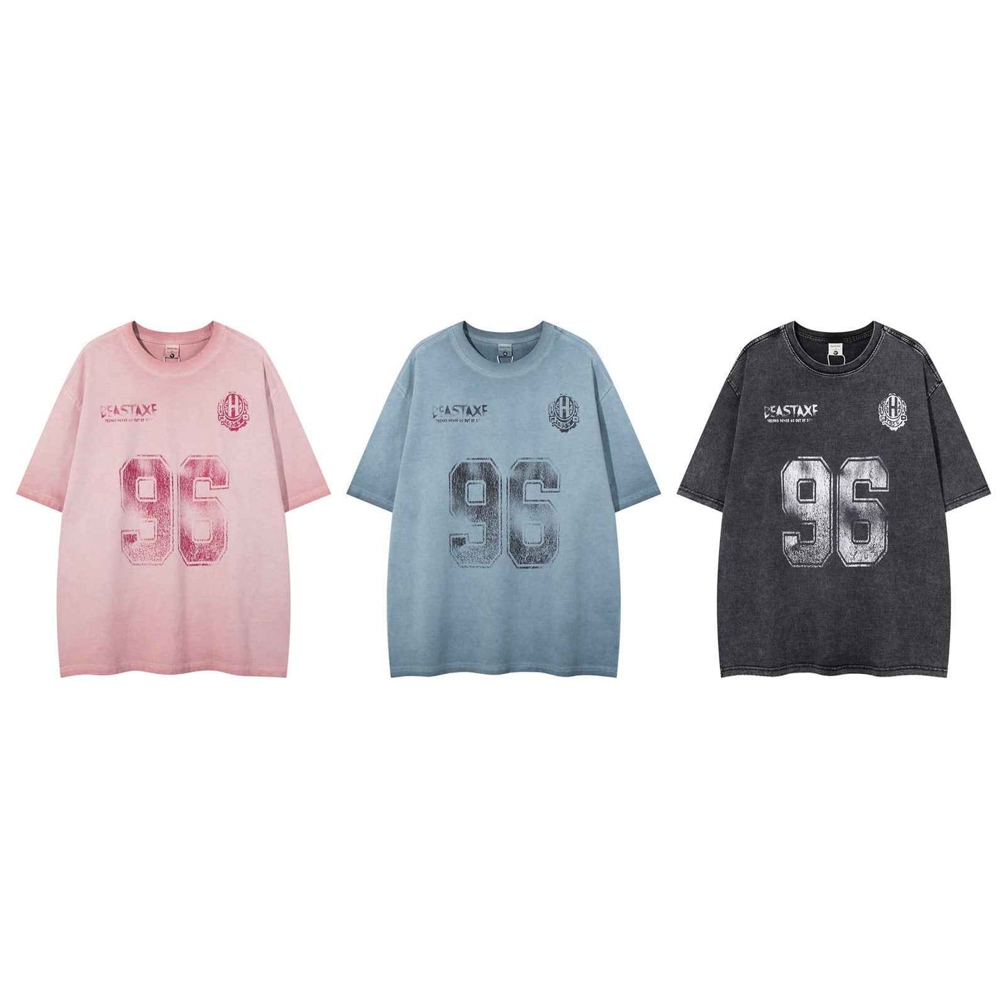 Retro Washed Letter Print Short Sleeve T-Shirt For Men And Women | MuddyStock Originals MuddyStock