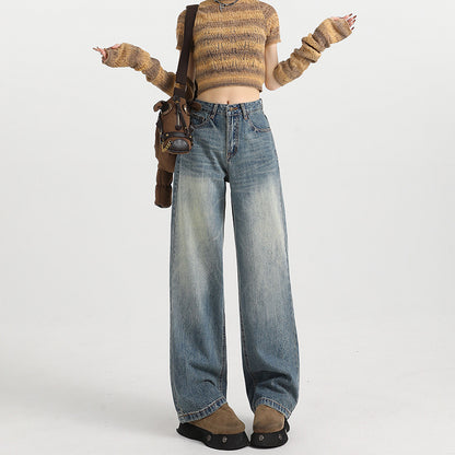 Women's Wide-Leg Jeans | MuddyStock Originals Vintage Blue # Extended Length MuddyStock