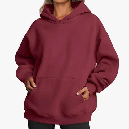 Hooded Sweatshirt with Pockets For Women | MuddyStock Originals Wine Red MuddyStock