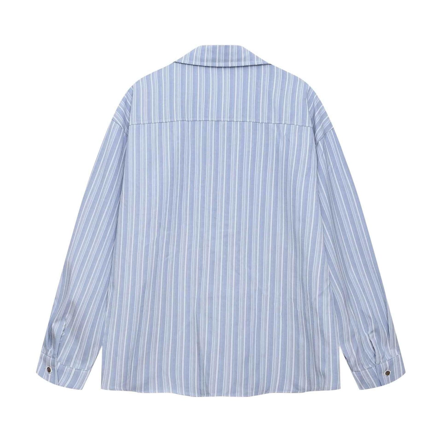Cartoon vertical stripe versatile retro shirt for men and women | MuddyStock Originals