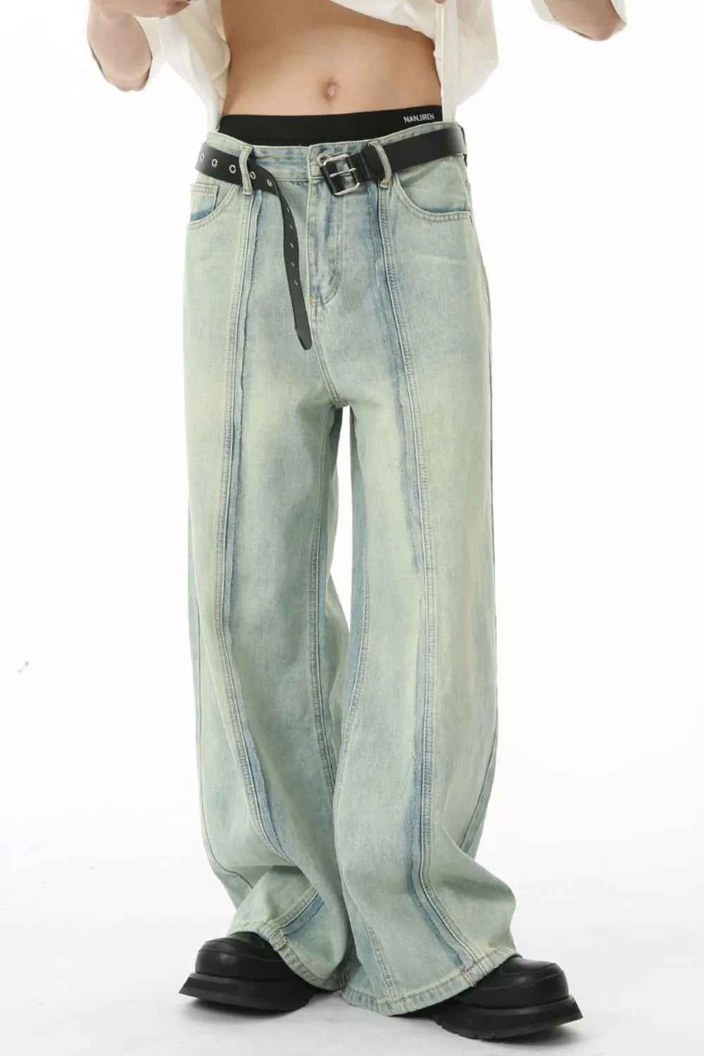 Wide Leg Jeans with Pockets For Men | MuddyStock Originals