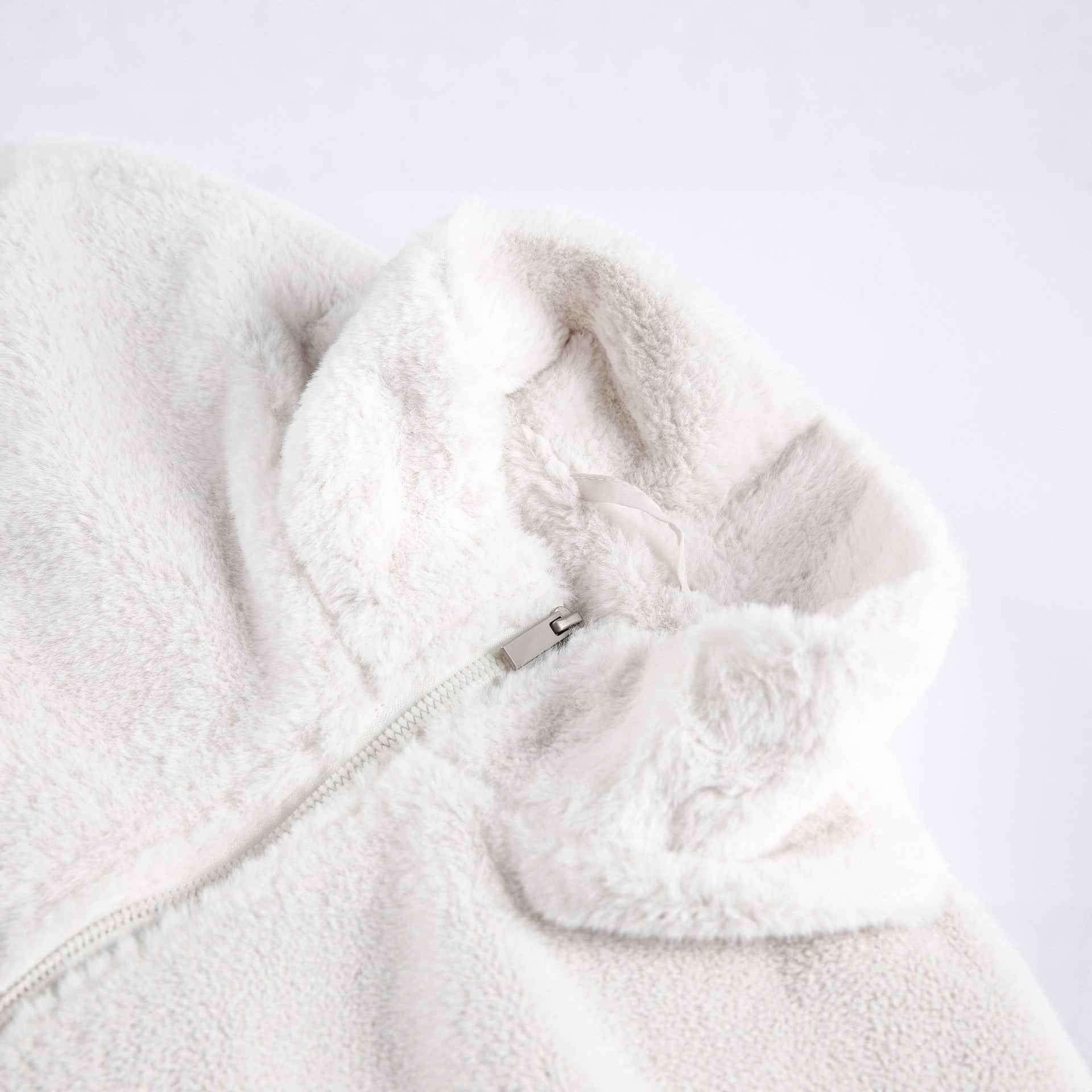 Hand-painted Cartoon Lamb Fleece Stand-up Collar Cotton Coat For Women | MuddyStock Originals