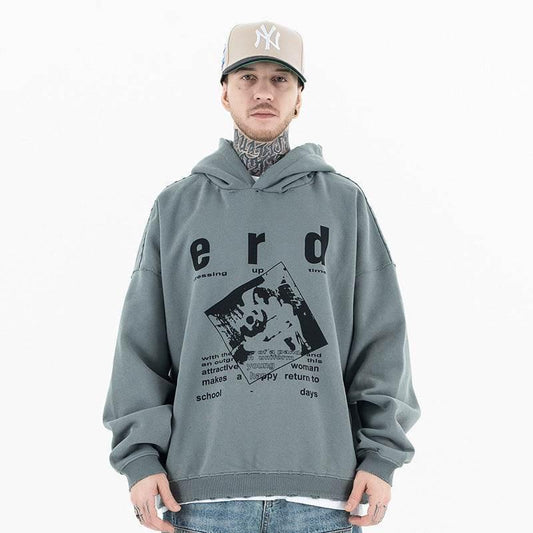 Men's Melancholic Retro Hooded Sweatshirt | MuddyStock Originals