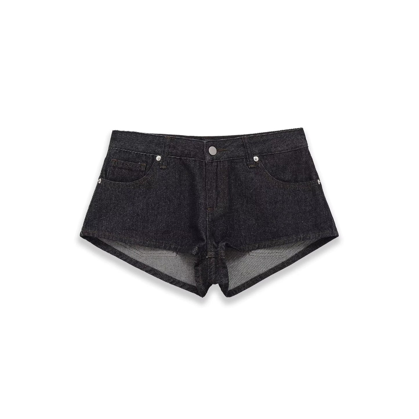Retro style mini denim shorts for women | MuddyStock Originals