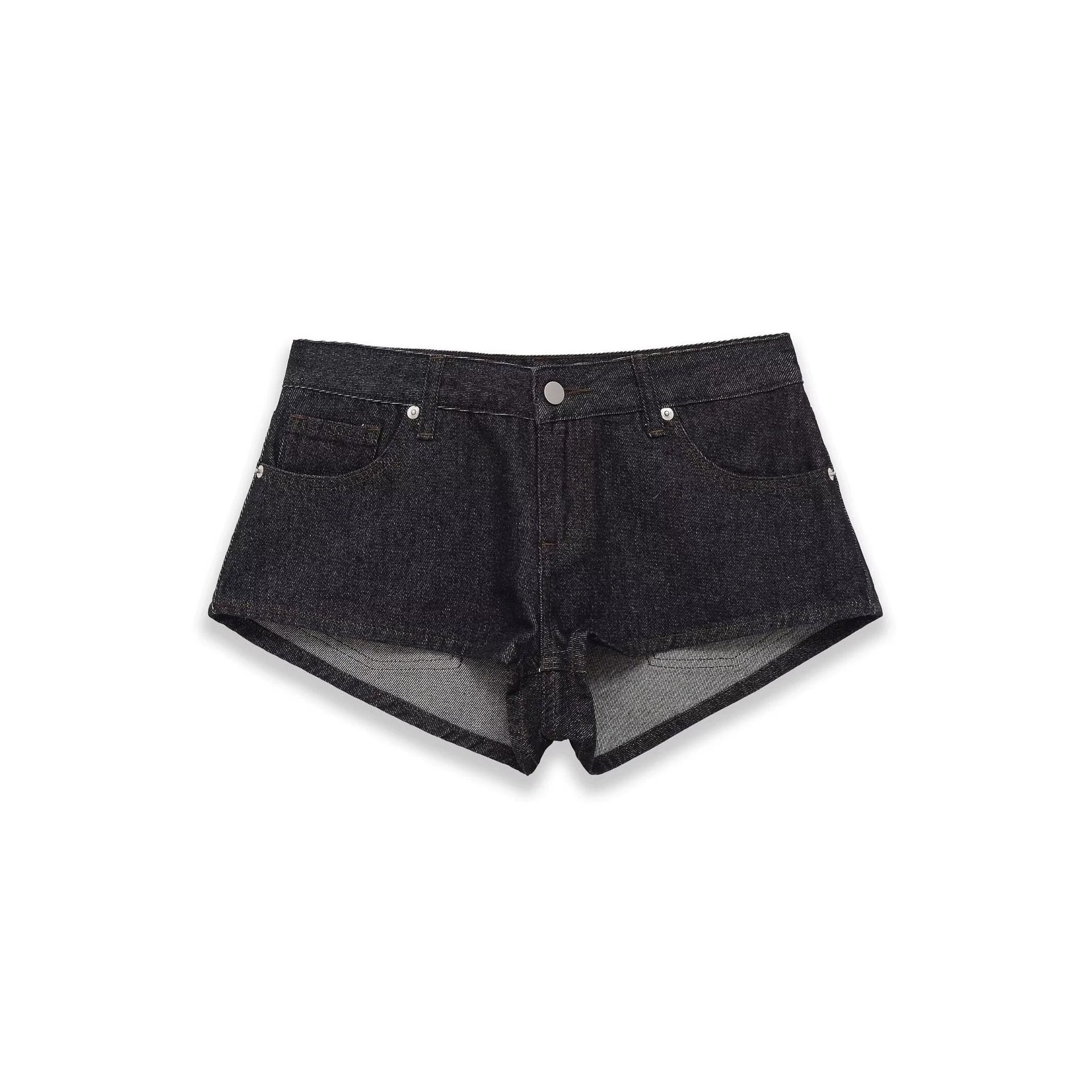 Retro style mini denim shorts for women | MuddyStock Originals
