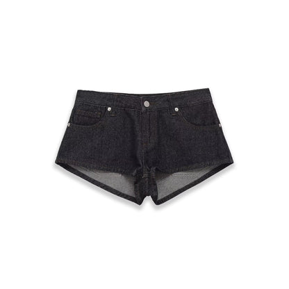 Retro style mini denim shorts for women | MuddyStock Originals