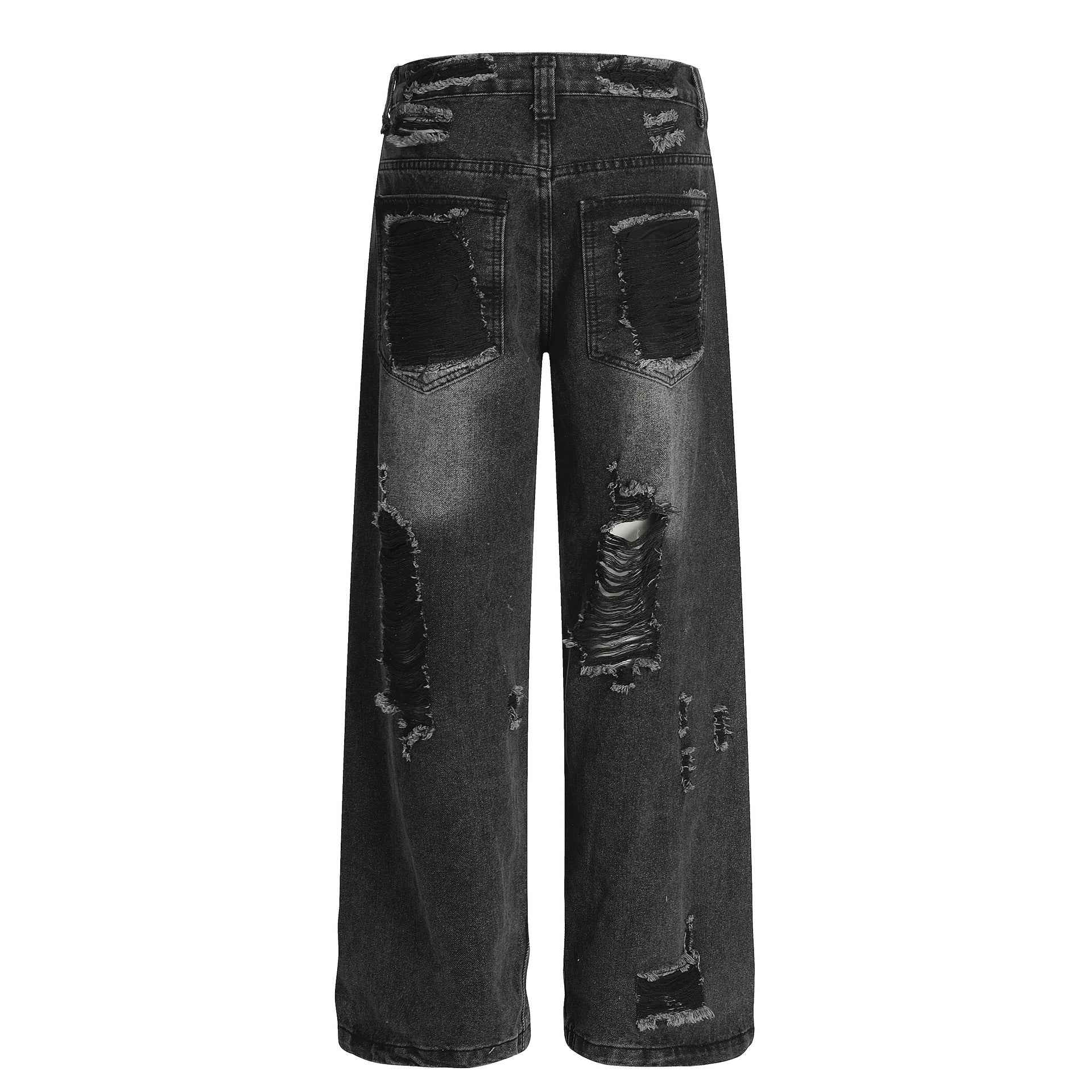 Distressed Wide Leg Jeans For Men | MuddyStock Originals