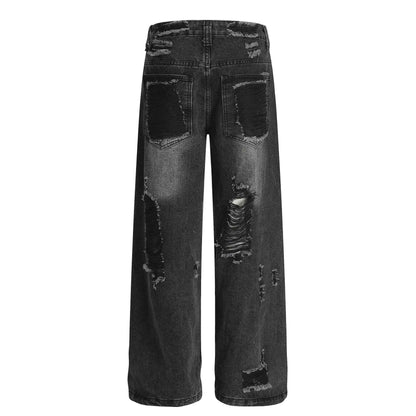 Distressed Wide Leg Jeans For Men | MuddyStock Originals