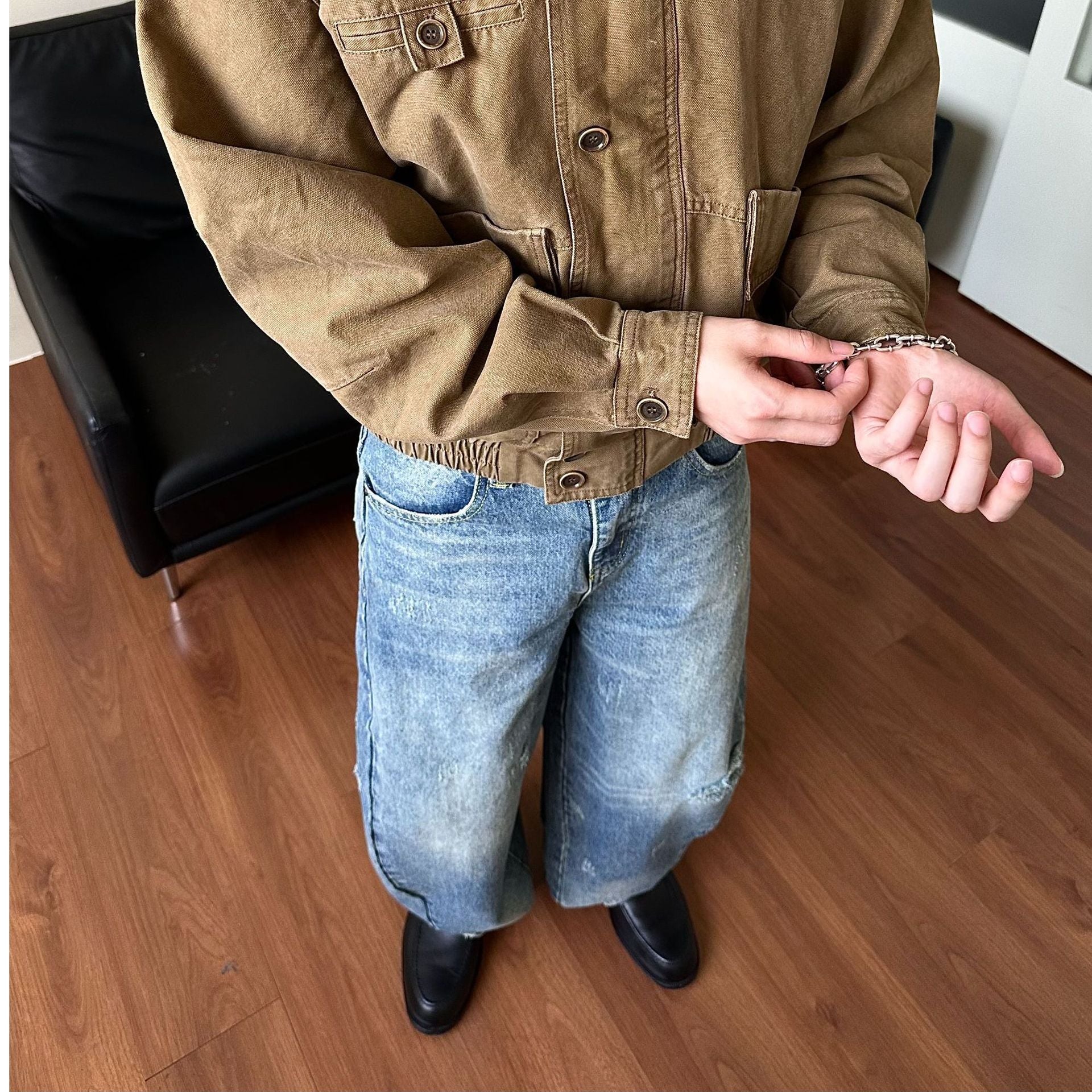 Loose Tapered Wide Leg Jeans for Men | MuddyStock Originals MuddyStock