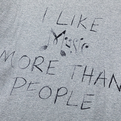 Handwritten Letter Print Long Sleeve Round Neck Men's Casual T-Shirt