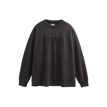 Long Sleeve Crew Neck T-Shirt For Men | MuddyStock Originals Black MuddyStock