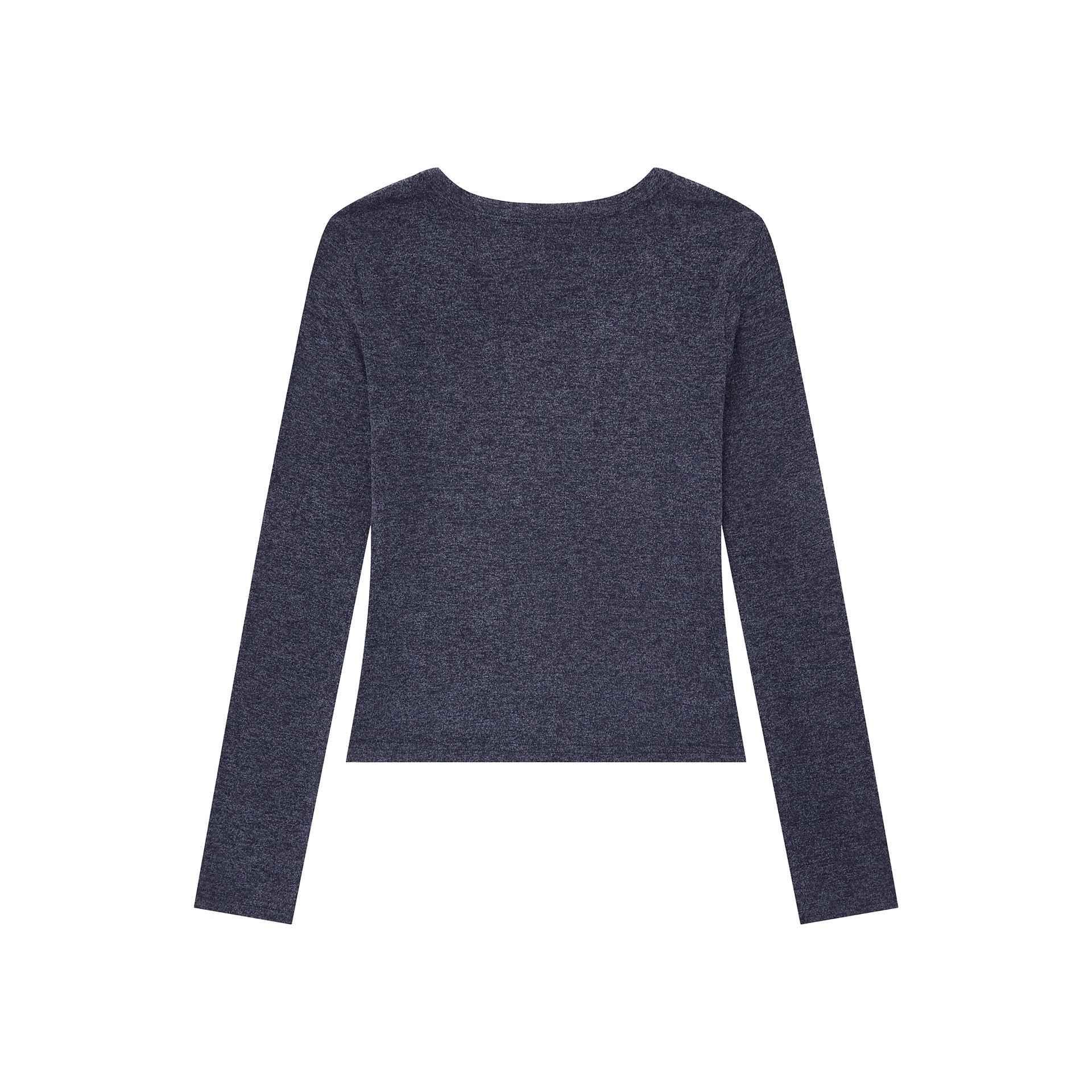 Letter U-Neck Long Sleeve Women's Stud Decorated Slim Fit Crop Top | MuddyStock Originals
