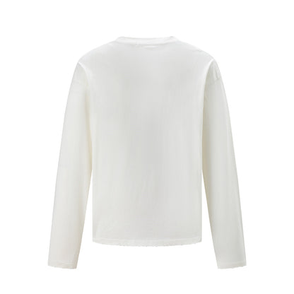 Men's Casual Letter Print Long Sleeve Crew Neck T-Shirt