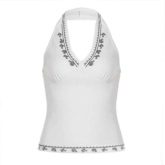 Versatile slim fit V-neck slimming top for women | MuddyStock Originals White MuddyStock