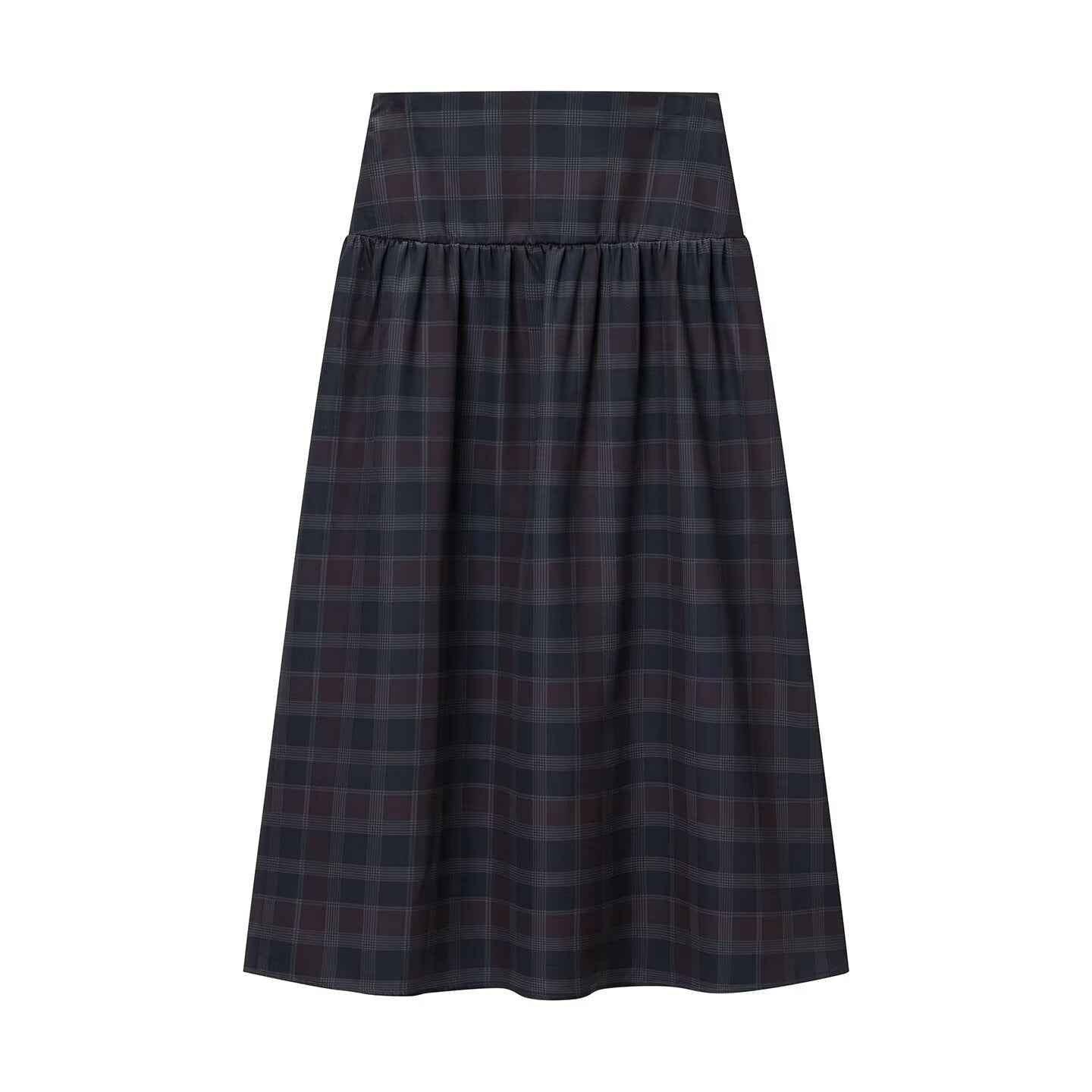 Plaid lace up top+plaid skirt set for women | MuddyStock Originals