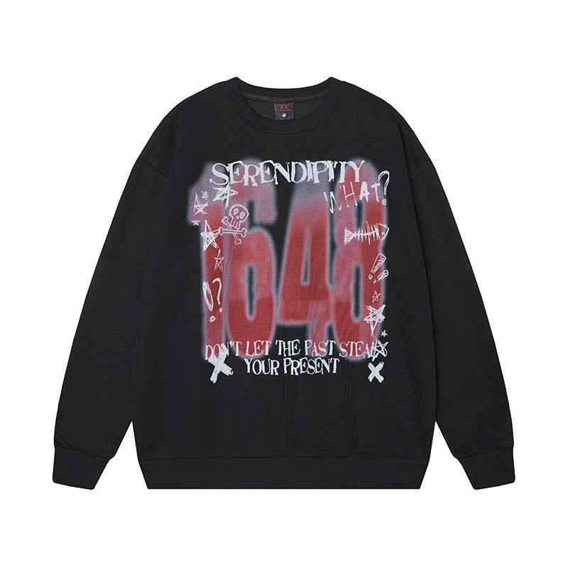 Graffiti Crewneck Sweatshirt for Women | MuddyStock Originals Black