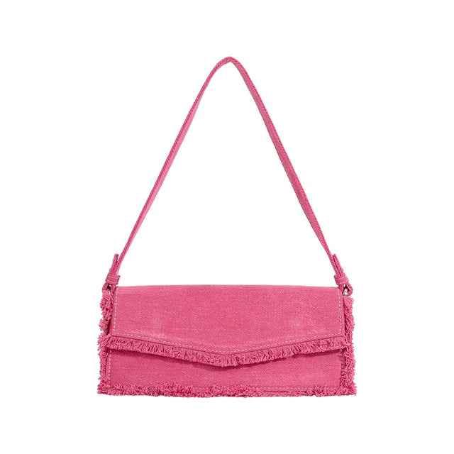 Women's Canvas Underarm Shoulder Bag pink