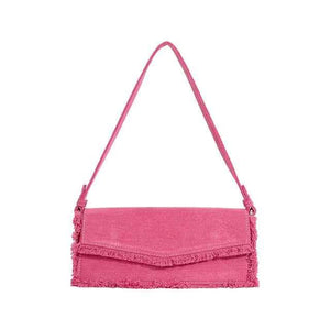 Women's Canvas Underarm Shoulder Bag pink