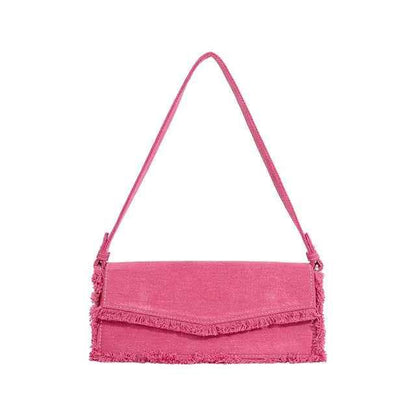 Women's Canvas Underarm Shoulder Bag pink