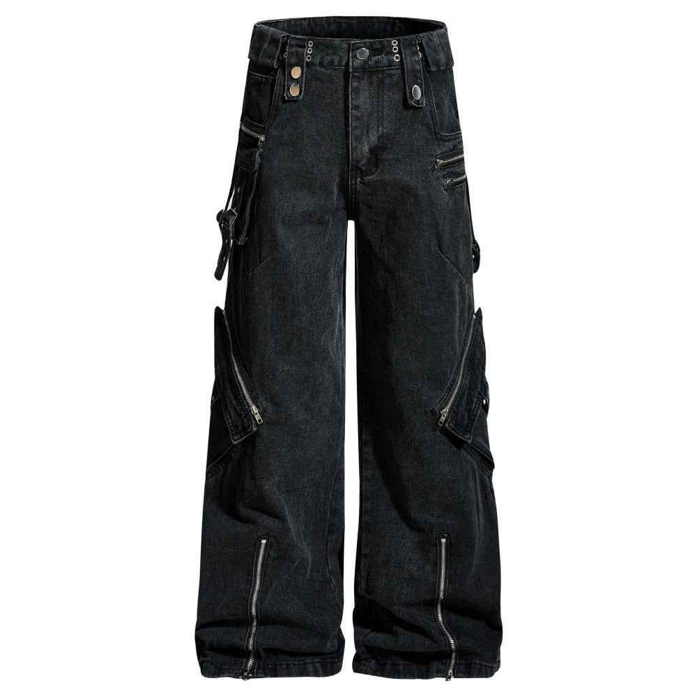 Workwear zipper jeans for men | MuddyStock Originals Black
