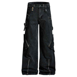 Workwear zipper jeans for men | MuddyStock Originals Black