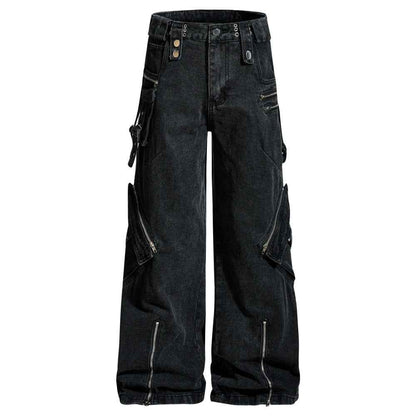 Workwear zipper jeans for men | MuddyStock Originals Black