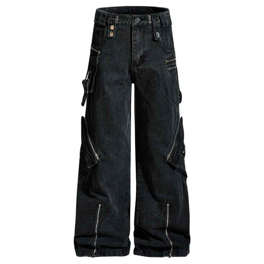 Workwear zipper jeans for men | MuddyStock Originals Black