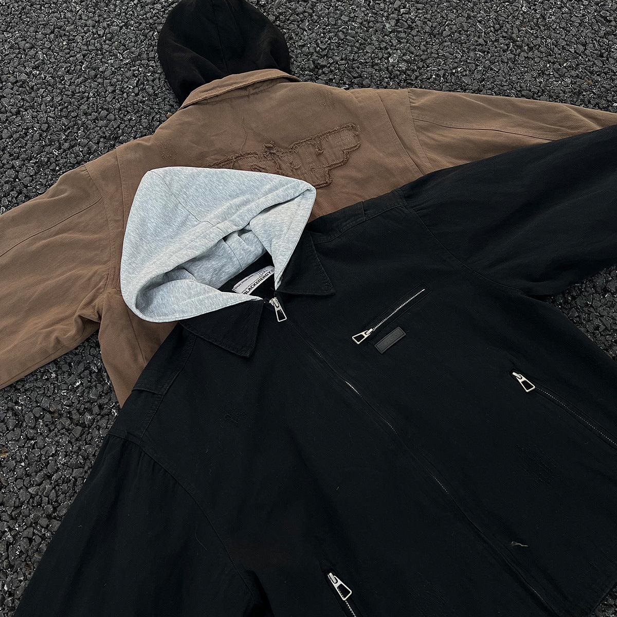 Vintage hooded jacket short jacket for men and women eprolo