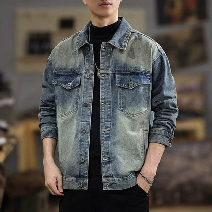 Men's washed vintage denim jacket for men | MuddyStock Originals MuddyStock